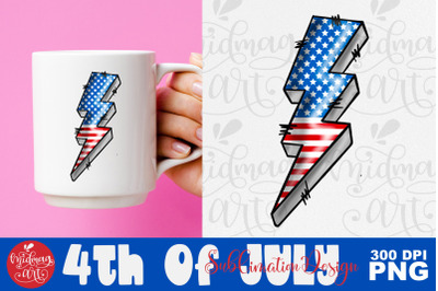 4th of july lightning png, 4th of july png sublimation