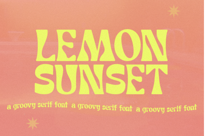 Lemon Sunset - Retro Serif Font