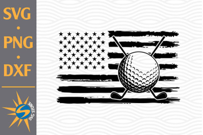 Golf US Flag SVG, PNG, DXF Digital Files Include