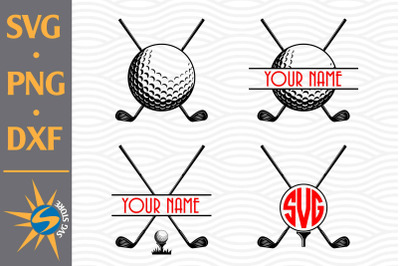 Golf Monogram SVG, PNG, DXF Digital Files Include