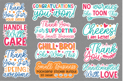 Small Business Packaging Sticker Bundle