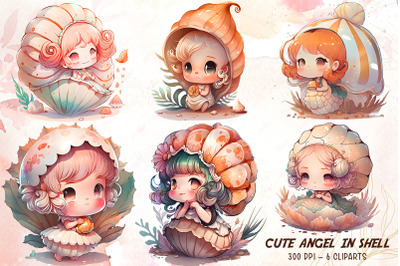 Cute Angel In Shell Bundle