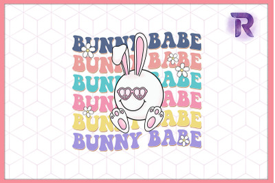 Bunny Babe Easter Bunny Smiley Face