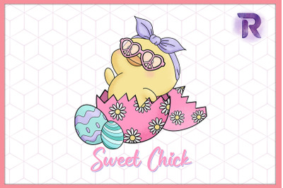 Retro Easter Sweet Chick Easter Egg