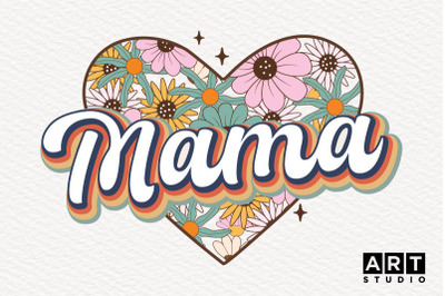 Mama Heart PNG Sublimation