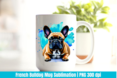 French Bulldog Mug Wrap Sublimation Designs PNG