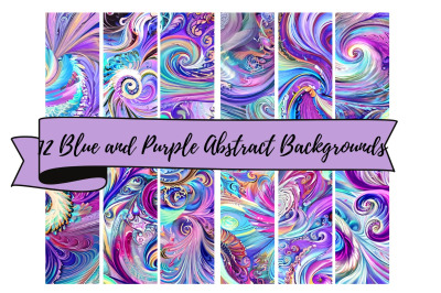12 Watercolor &nbsp;Purple Abstract Background Sheets