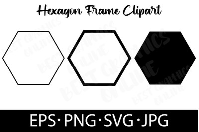 Hexagon Frames Cut File SVG, Hexagon Shapes SVG Vector