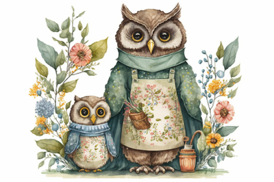 Magical Mother and Baby Owl