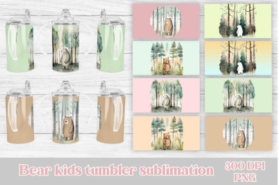 Sippy tumbler sublimation bundle | Bear kids tumbler