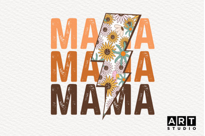 Retro Mama Flower Sublimation | Mothers Day Sublimation