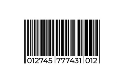 Black barcode icon. Bar code sign. Product labeling, sign for scanning