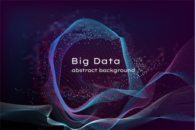 Grid abstract background. Digital technology big data banner. Minimal