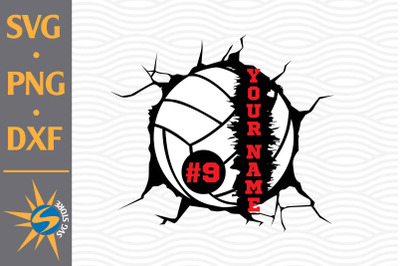 Volleyball Custom Name SVG, PNG, DXF Digital Files Include