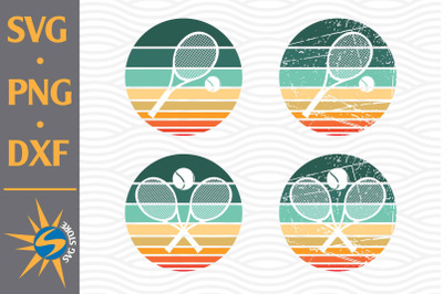 Tennis Retro SVG, PNG, DXF Digital Files Include