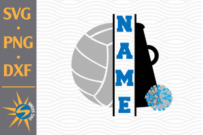 Split Megaphone Volleyball SVG, PNG, DXF Digital Files Include