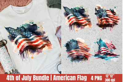 Watercolor 4th of july bundle PNG