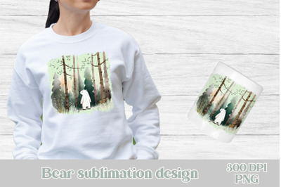 Bear sublimation | Bear t shirt design PNG