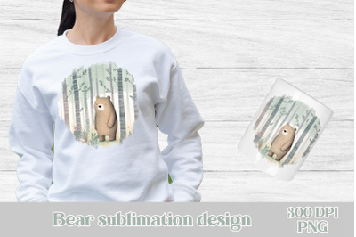 Bear sublimation design | Kids bear wall art