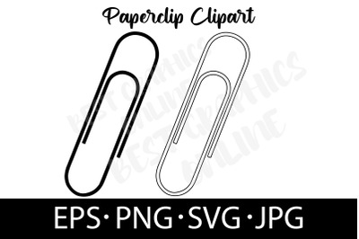 Paperclip Svg Vector Cut File Office Paper clip Silhouette
