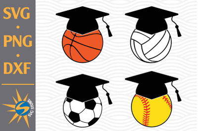 Graduate Sport Ball SVG, PNG, DXF Digital Files Include