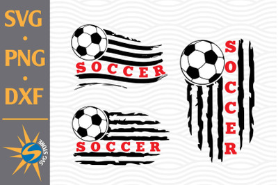 Soccer US Flag SVG, PNG, DXF Digital Files Include