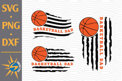 Basketball Dad US Flag SVG, PNG, DXF Digital Files Include