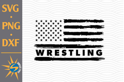 Wrestling US Flag SVG, PNG, DXF Digital Files Include