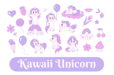 Kawaii Unicorn Clipart