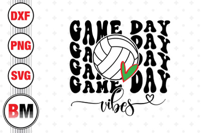 Game Day Volleyball Vibes SVG, PNG, DXF Files
