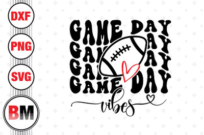 Game Day Football Vibes SVG, PNG, DXF Files