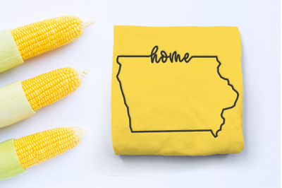 Iowa Home State Outline | Embroidery