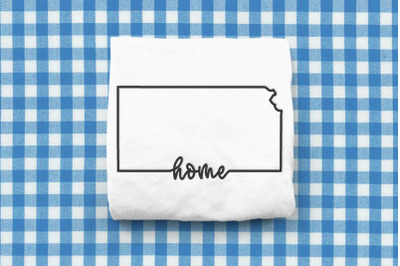 Kansas Home State Outline | Embroidery