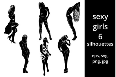 Sexy Girls Silhouettes SVG