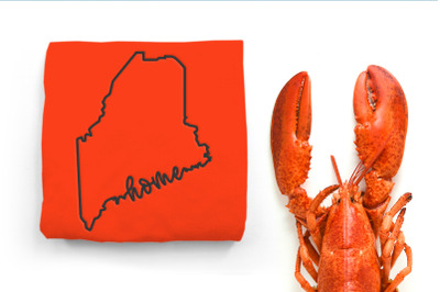 Maine Home State Outline | Embroidery