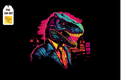 Synthwave Retro Dinosaur T-rex 6