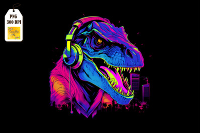 Synthwave Retro Dinosaur T-rex 16