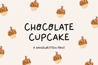 Chocolate cupcake | Handwritten font