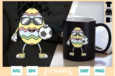 Easter Egg Sport Soccer Happy Face