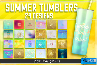 Summer Tumblers | Summer Tumbler Sublimation | PNG 20 Oz Tumbler | v.1