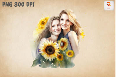 Beautiful Mother &amp;amp; Daughter Sunflower 7