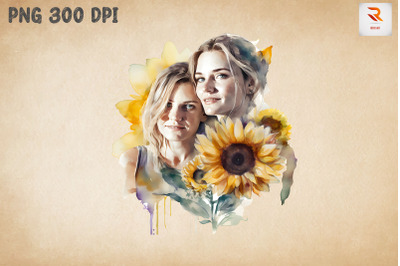 Beautiful Mother &amp;amp; Daughter Sunflower 9