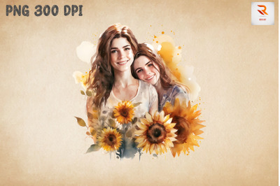 Beautiful Mother &amp;amp; Daughter Sunflower 12