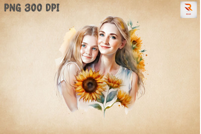 Beautiful Mother &amp;amp; Daughter Sunflower 13