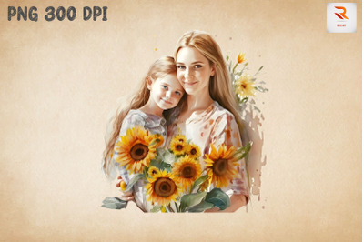 Beautiful Mother &amp;amp; Daughter Sunflower 15