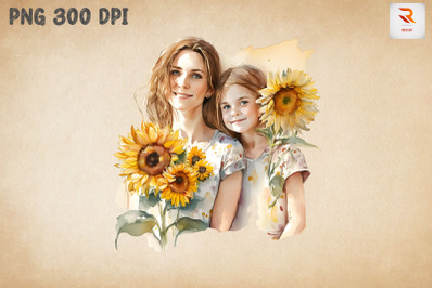 Beautiful Mother &amp;amp; Daughter Sunflower 18