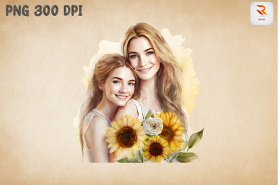 Beautiful Mother &amp;amp; Daughter Sunflower 20