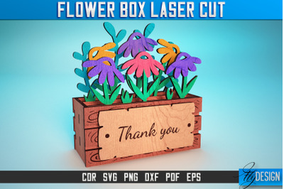 Flower Box Laser Cut SVG | Flower Box SVG Design | CNC Files