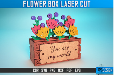 Flower Box Laser Cut SVG | Flower Box SVG Design | CNC Files