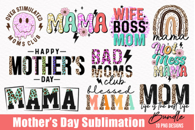 Mother&#039;s Day Sublimation Bundle, Mothers Day, Mama Sublimation